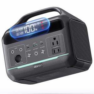 Portable Power Station 300W, 192Wh Large Power Bank with 110V AC Outlet, LiFePO4 Battery Backup,8-Ports Solar Generator Fast Charging for Camping, Hurricane Emergency, Outdoor,Home