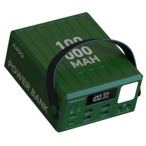 High Capacity Power Bank 100000mAh Fast Charging 22.5W PD 20W Portable USB C Battery Packs with 7 Outputs & LCD Display Battery Bank for iPhone, Samsung, iPad ,Macbook & Outdoors Camping (GREEN)