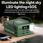 High Capacity Power Bank 100000mAh Fast Charging 22.5W PD 20W Portable USB C Battery Packs with 7 Outputs & LCD Display Battery Bank for iPhone, Samsung, iPad ,Macbook & Outdoors Camping (GREEN)