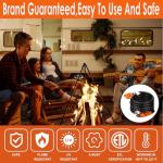 Ficstar 50 Amp Generator Cord 15 ft, Heavy Duty 6/3+8/1 STW AWG 50 Amp RV Extension Cord with 90° Grip Handle Twist Lock, NEMA 14-50P to SS2-50R with Polarity Lamp and Power Indicator