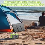Portable Power Station 120W, 97.6Wh Backup Battery Solar Power Bank Generator with AC Outlets & USB-C Input,Portable Battery Pack Lightweight for Camping Travel RV Van(without Solar Panel)