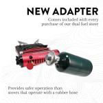 Gas One 12,000 BTU Propane or Butane Stove GS-3100P Portable Dual Fuel Camping Stove Burner - Patented - with Carrying Case - Metallic Finish