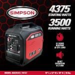 Simpson 4375 Watt Inverter Generator 70127