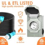 50 Amp Generator Cord and Inlet Box Combo