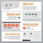PJERJZN Automatic Transfer Switch - 110V/240V 63A Adjustable Circuit Breaker Overcurrent Overvoltage Undervoltage Protection Low Voltage Cutoff Between Utility Power Generator Inverter(4P 63A)
