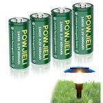 POWJIELI 14430 LiFePO4 500mAh 3.2V Rechargeable Solar Batteries (4-Pack) for Solar Garden Lights,Toothbrush,Flashlight, Shaver(NOT AA Battery)