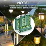 POWJIELI 14430 LiFePO4 500mAh 3.2V Rechargeable Solar Batteries (4-Pack) for Solar Garden Lights,Toothbrush,Flashlight, Shaver(NOT AA Battery)