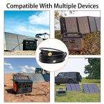 GELRHONR DC 8mm Male to XT60 Female Solar Panel Adapter Power Cable,14AWG DC7909 to XT60 Connector Jack Cable for Solar Generator Portable Power Station 1M (Balck - 1M - XT60 Female to DC7909 Male)