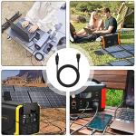 GELRHONR DC 8mm Male to XT60 Female Solar Panel Adapter Power Cable,14AWG DC7909 to XT60 Connector Jack Cable for Solar Generator Portable Power Station 1M (Balck - 1M - XT60 Female to DC7909 Male)