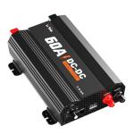 LiTime 12V 60A DC to DC Charger for 14.6V LiFePO4 Lithium Lead Acid AGM Gel Batteries, 3-Stage Fast Battery Charger for RVs, Campers, Trailers, Solar System, Home Backup and Off-Grid