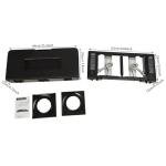 GDIFLS Portable Camping Stove｜24,000 BTU Dual Burner Gas Grill w/Removable Case｜Compact 24.8" Outdoor Cooker for RV Tailgating｜Stainless Steel 2-Burner Propane Stove