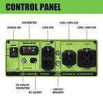 Green-Power America Dual Fuel Portable Generator 10000 Watt,Gas or Propane Powered,Electric Start, Home Back Up & RV Ready