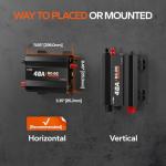 LiTime 12V 40A DC to DC Charger for 14.6V LiFePO4 Lithium Lead Acid AGM Gel Batteries, 3-Stage Fast Battery Charger for RVs, Campers, Trailers, Solar System and Home Backup