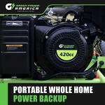 Green-Power America Dual Fuel Portable Generator 10000 Watt,Gas or Propane Powered,Electric Start, Home Back Up & RV Ready
