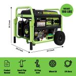 Green-Power America Dual Fuel Portable Generator 10000 Watt,Gas or Propane Powered,Electric Start, Home Back Up & RV Ready