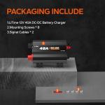 LiTime 12V 40A DC to DC Charger for 14.6V LiFePO4 Lithium Lead Acid AGM Gel Batteries, 3-Stage Fast Battery Charger for RVs, Campers, Trailers, Solar System and Home Backup