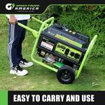 Green-Power America Dual Fuel Portable Generator 10000 Watt,Gas or Propane Powered,Electric Start, Home Back Up & RV Ready