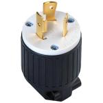 Nema L5-20P Generator Locking Plug, Twist Lock L5-20P Plug,20A 125V, 2 Pole 3 Wire Heavy-Duty Industrial Assembled AC Power Connector,Heavy Duty Plug for Generators, ETL Certified (2, Black+White)