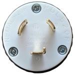 Nema L5-20P Generator Locking Plug, Twist Lock L5-20P Plug,20A 125V, 2 Pole 3 Wire Heavy-Duty Industrial Assembled AC Power Connector,Heavy Duty Plug for Generators, ETL Certified (2, Black+White)