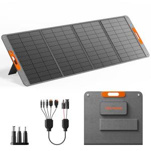 400W Portable Solar Panel for Power Station, 24% High Efficiency Lightweight ETFE Foldable Solar Panel Charger, MC4 Output, IP65 Waterproof, for Outdoor Camping, RV, Emergency Power Supply