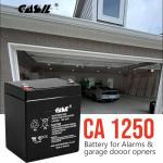 Casil CA1250 12V 5Ah SLA AGM Alarm Battery – Rechargeable Sealed Lead Acid Upgrade Replacement for CA1240 12V 4Ah, ADT Security Systems, UPS Backup Power