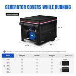 28x28x26 Inch Generator Cover. Available in 25/27/28/30/32/38 Inches. 900D Heavy-Duty Oxford Fabric with Advanced Windproof Buckles.Open top to add fuel. Suitable for Most 7000-10000W Generator.Black