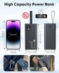 Portable Charger 70000mAh Power Bank Fast Charging, External Battery Pack High Capacity, 30W USB C Battery Bank PD&QC 3.0,5 Output 2 Input, LED Display Powerbank for iphone Tablet Camping Travel