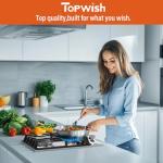 TOPWISH 12 Inch Gas Cooktop, 2 Burner Gas Stove Built-in Propane Stove Top with LPG/NG Convertible Dual Fuel Hob 18000BTU, Stainless Steel Stovetop Thermocouple Protect for Kitchen, Apartments, Rvs