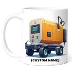 Personalized Towable Generator Vehicle Coffee Mug – Custom Name Ceramic Cup, Unique Gift for Drivers, Mechanics, Car Lovers, Father's Day, Birthday, Christmas, Boys Birthday zVyaSE