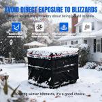 28x28x26 Inch Generator Cover. Available in 25/27/28/30/32/38 Inches. 900D Heavy-Duty Oxford Fabric with Advanced Windproof Buckles.Open top to add fuel. Suitable for Most 7000-10000W Generator.Black