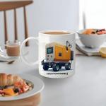 Personalized Towable Generator Vehicle Coffee Mug – Custom Name Ceramic Cup, Unique Gift for Drivers, Mechanics, Car Lovers, Father's Day, Birthday, Christmas, Boys Birthday zVyaSE