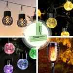 Henreepow 2/3AAA Solar Battery, 2/3AAA 400mAh Rechargeable Battery, 2/3AAA 1.2V Low Self-Discharge Rechargeable Battery 8 Pack for Outdoor Solar Lights (Not AAA Size Batteries)