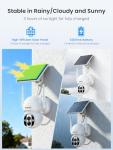 Gaiexce Solar Camera Outdoor Wireless, No Subscription, Expandable to 10CH, 4 Cam Kit Home Security Camera System, 4MP Color Night Vision, 360° Pan&Tilt, PIR/AI Detection, Works Offline & 2.4G/5G WiFi