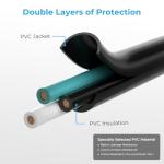 FIRMERST 10 Gauge 4 Conductor Portable Power Cable 10Ft, 10/4 300V SJTW Electrical Wire for Heavy Tool EV Generator Welding