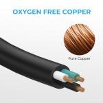 FIRMERST 10 Gauge 4 Conductor Portable Power Cable 10Ft, 10/4 300V SJTW Electrical Wire for Heavy Tool EV Generator Welding