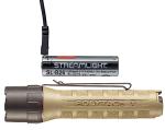 Streamlight 88615 PolyTac X USB 600-Lumen 11485-Candela Professional Tactical LED Flashlight with Rechargeable Battery, Easy-Open Box, Coyote