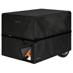 TENTVIA Universal Generator Cover 24 to 38 Inches 600D Heavy Duty Oxford. Dustproof and Waterproof Protection for Most 1500-15000W Generators, Black