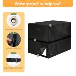 TENTVIA Universal Generator Cover 24 to 38 Inches 600D Heavy Duty Oxford. Dustproof and Waterproof Protection for Most 1500-15000W Generators, Black