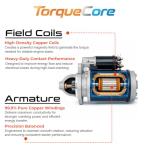 410-30044 12V Starter Compatible for Ford Farm Diesel Tractor 2000 3000 4000 5000, Case Loader Backhoe, New Holland Diesel, Ford Industrial,Lester 16608, Case K919752, LRS00212-1 Year Support