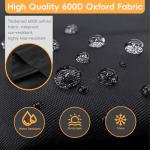 TENTVIA Universal Generator Cover 24 to 38 Inches 600D Heavy Duty Oxford. Dustproof and Waterproof Protection for Most 1500-15000W Generators, Black