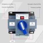 110V 63A 2P Dual Power Automatic Transfer Switch, Dual Power Generator Changeover Switch, Automatic & Manual Conversion Options, ATS, 50/60HZ AC-33iB