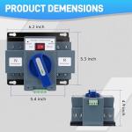 110V 63A 2P Dual Power Automatic Transfer Switch, Dual Power Generator Changeover Switch, Automatic & Manual Conversion Options, ATS, 50/60HZ AC-33iB