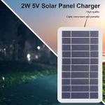5V 400mA Solar Panel 2W Output USB Outdoor Portable Solar Charging Panel for mini Fans, Toy Cars, Small Drones, Surveillance Cameras, Lawn Lights, etc, (NOT Support Cell Phone Charging)