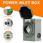 Ficstar 25FT 50 Amp Generator Cord and Inlet Box