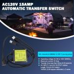 15 Amp ATS Automatic Generator Transfer Switch
