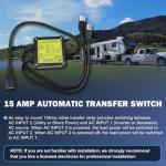 15 Amp ATS Automatic Generator Transfer Switch