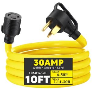 Telleglow 10 FT Welder Adapter Cord 30 Amp