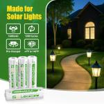 16 AA Rechargeable Batteries for Solar Lights