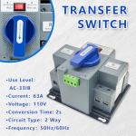 110V Dual Power Automatic Transfer Switch 63A