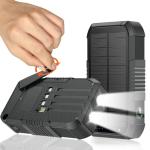 Kigoker 66800mAh Solar Power Bank with Crank